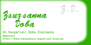 zsuzsanna doba business card